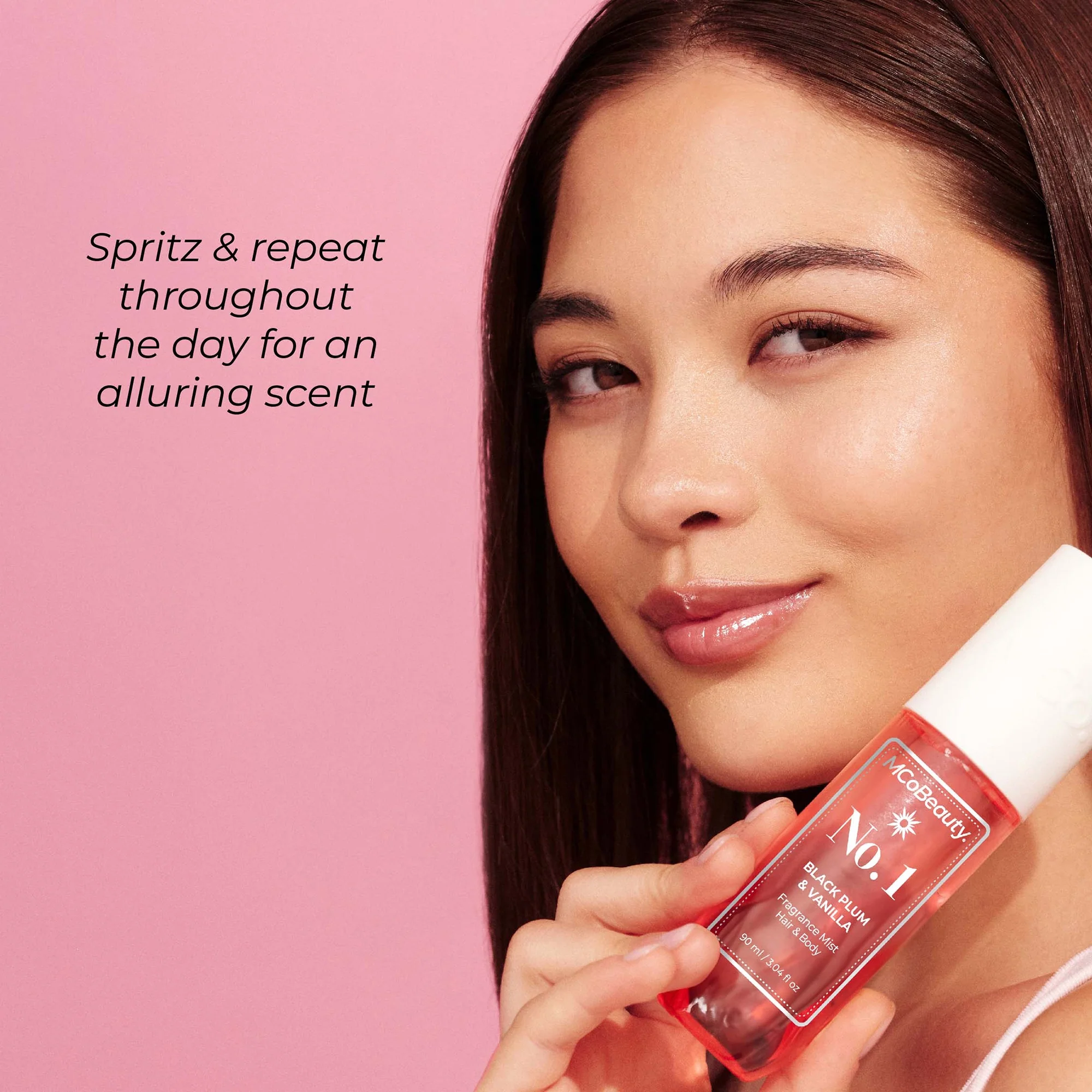 MCoBeauty Fragrance Mist Hair & Body 90ml - No.1 Black Plum & Vanilla - Image 3