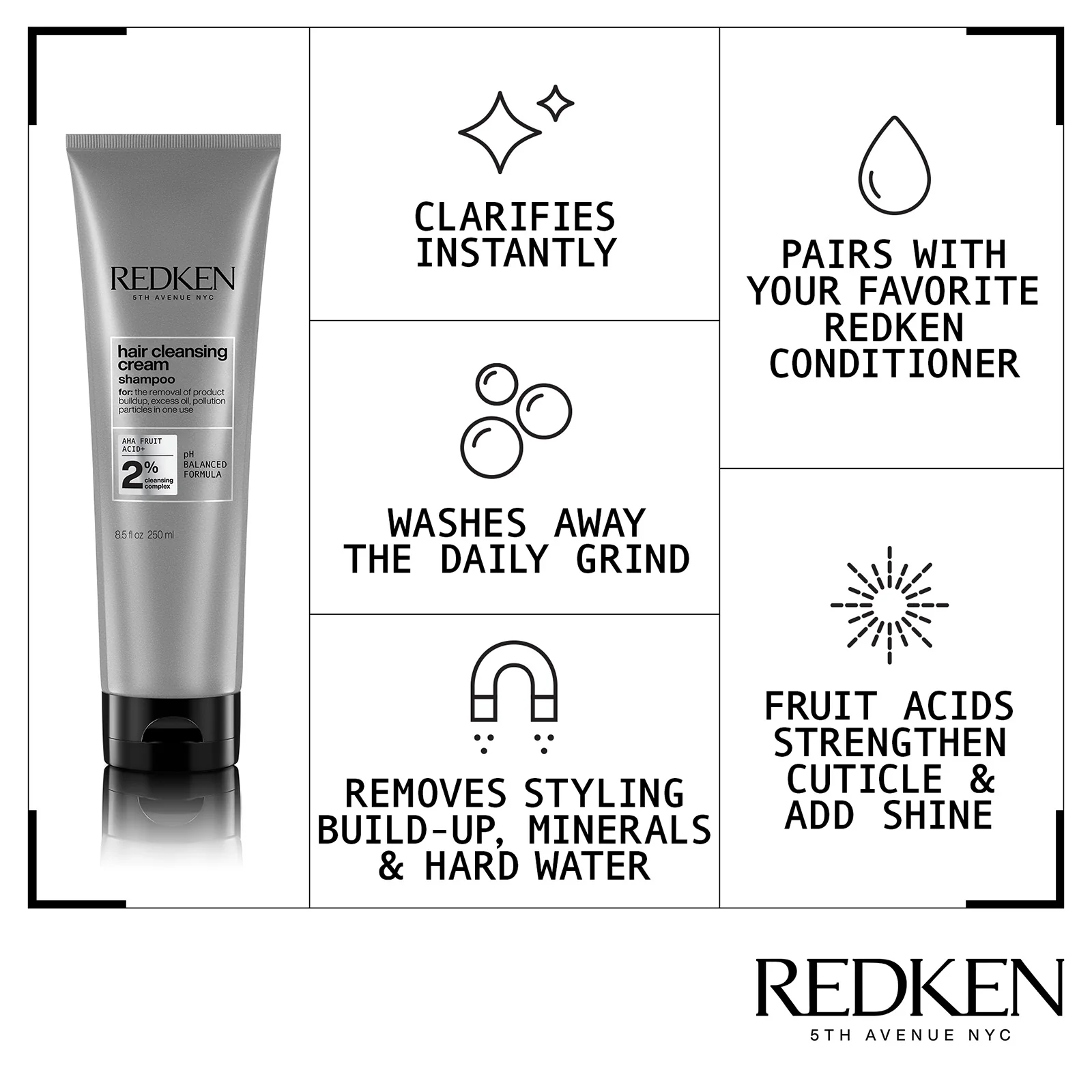 Redken Detox Hair Cleansing Cream Shampoo 250ml - Image 3