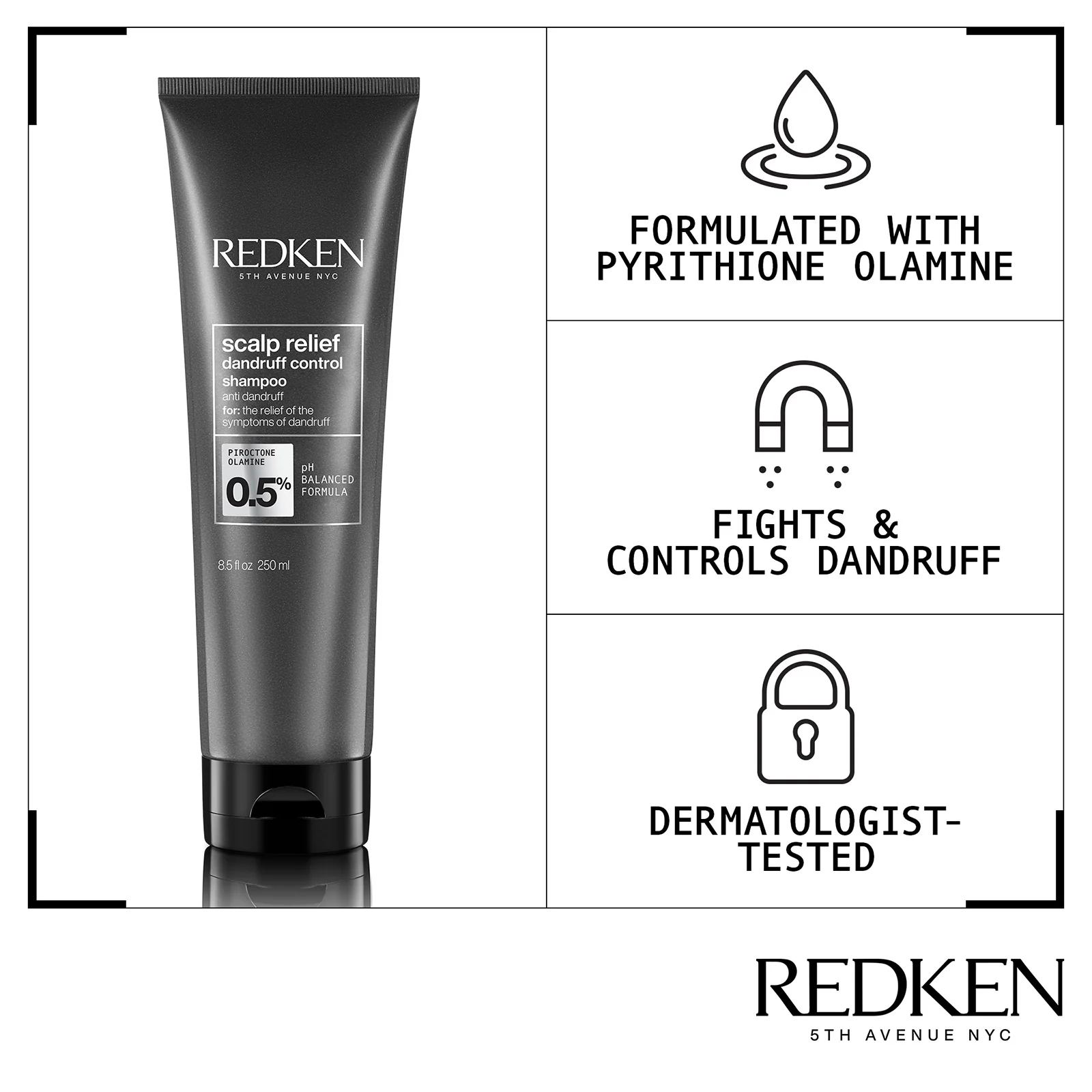 Redken Scalp Relief Dandruff Control Shampoo 250ml - Image 3