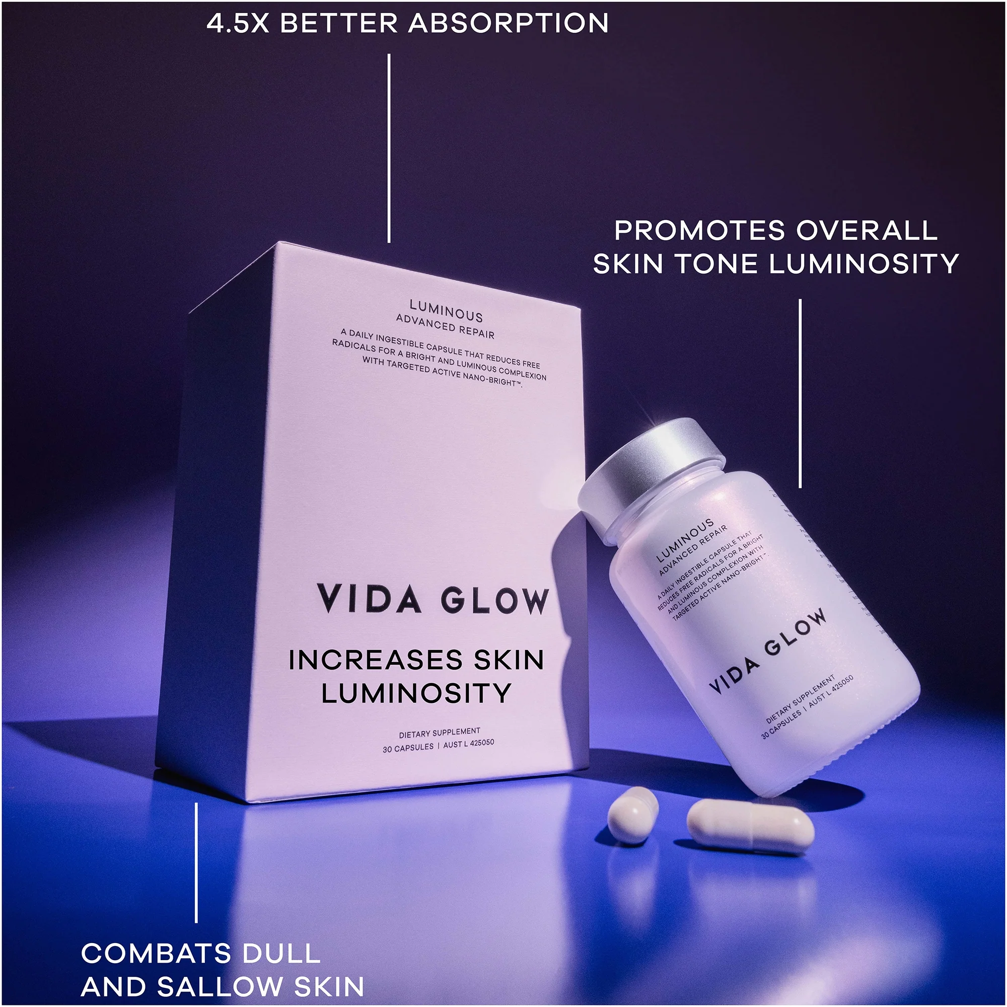 Vida Glow Luminous Capsules - 30 Capsules - Image 3